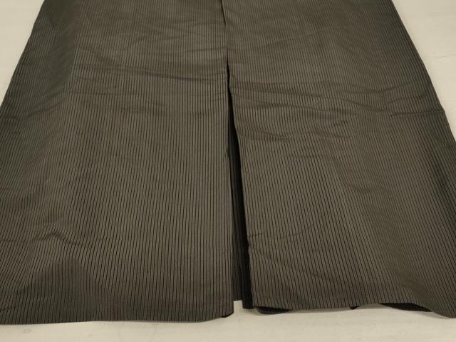 平和屋着物*夏物 男性 行灯袴 縞 正絹 逸品 AABC3444jd
