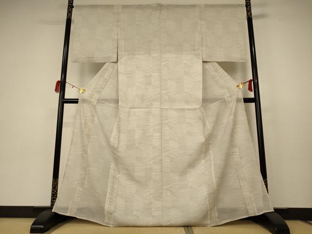 平和屋着物*夏物 本場大島紬 夏大島 幾何学文様 正絹 逸品 AABL7581ck