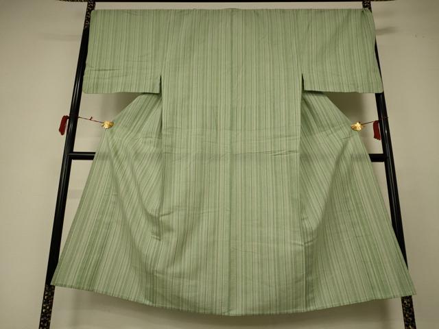 平和屋着物∴夏物 男性 阿波しじら織 浴衣 縞 綿 逸品 AABC3504jd