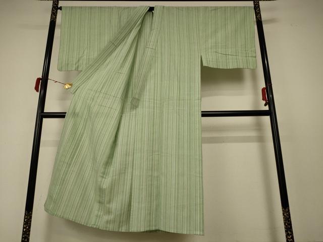 平和屋着物∴夏物 男性 阿波しじら織 浴衣 縞 綿 逸品 AABC3504jd