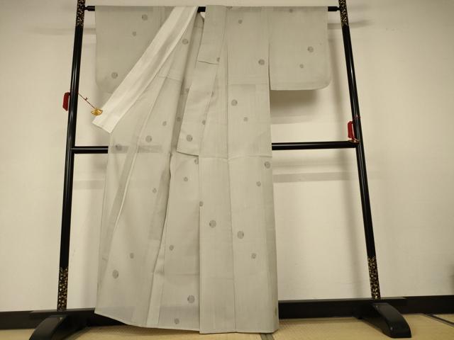 平和屋着物*夏物 結城紬 夏結城 丸文 正絹 逸品 AABC3509jd