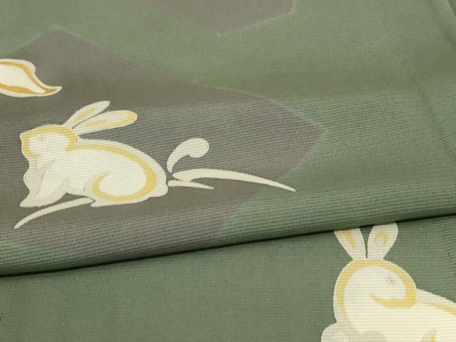平和屋着物*夏物 訪問着 絽 兎 さが美扱い 正絹 逸品 AABC3514jd