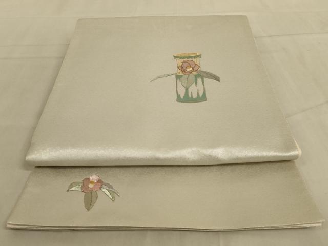 平和屋着物◎佐賀錦 太鼓柄袋帯 飾花文 金彩 金銀糸 正絹 逸品 AABC3595ou