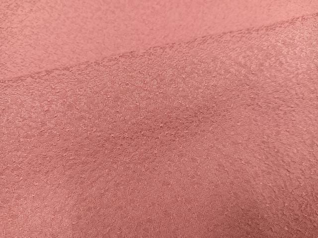 平和屋着物●上質な色無地 退紅色 正絹 逸品 AABC3660ph