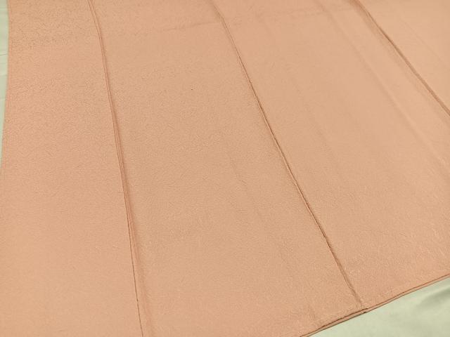 平和屋着物●上質な色無地 赤香色 正絹 逸品 未使用 AABC3677ph