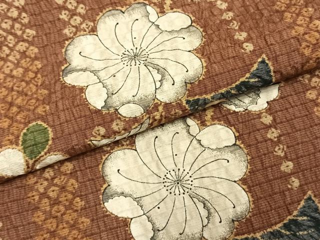 平和屋着物▽上質な小紋 単衣 辻が花 正絹 逸品 未使用 AABC3726fy
