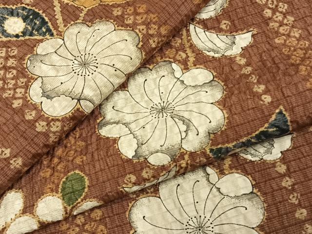 平和屋着物▽上質な小紋 単衣 辻が花 正絹 逸品 未使用 AABC3726fy