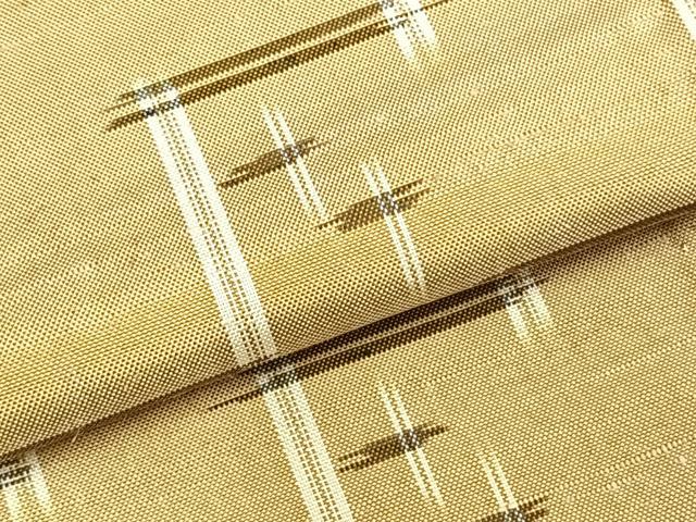 平和屋着物▽本場琉球絣 単衣 紬 正絹 逸品 AABC3745fy