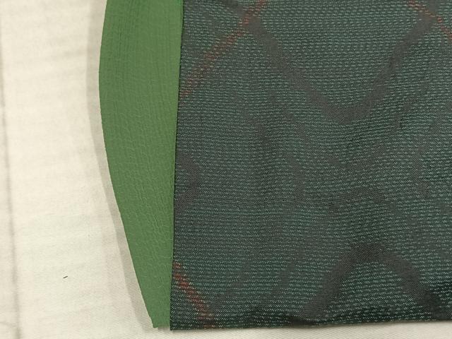 平和屋着物▽本場大島紬 単衣 幾何学文様 正絹 逸品 AABC3748fy
