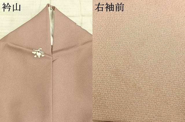 平和屋着物▽上質な小紋 単衣 舞花文 金彩 正絹 逸品 AABC3763fy