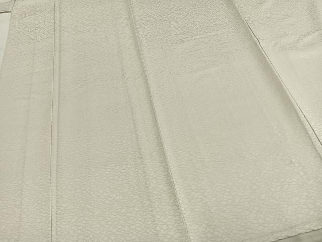 平和屋着物▽上質な色無地 単衣 立波地紋 灰黄緑色 正絹 逸品 未使用 AABC3767fy