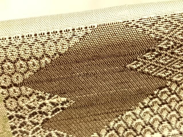 平和屋着物▽上質な紬 単衣 色紙文 正絹 逸品 AABC3838fy