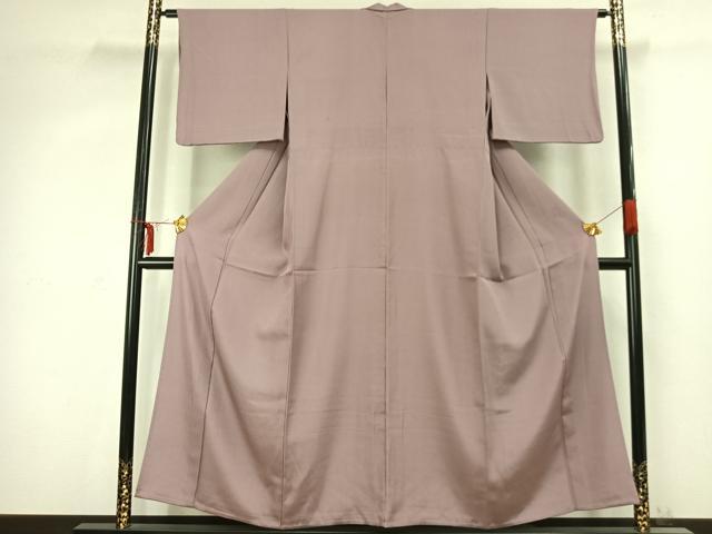 平和屋着物▽江戸小紋 単衣 万筋 紫色×ピンク色 正絹 逸品 AABC3843fy