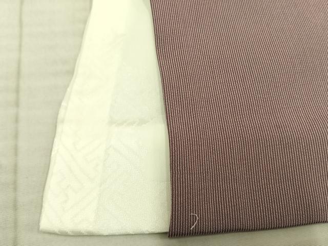 平和屋着物▽江戸小紋 単衣 万筋 紫色×ピンク色 正絹 逸品 AABC3843fy
