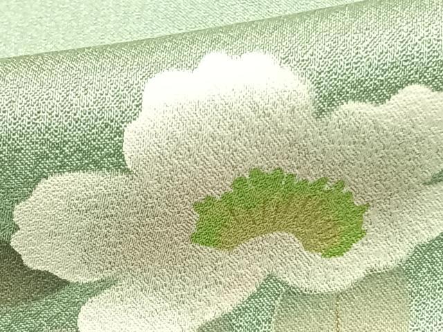 平和屋着物▽訪問着 単衣 枝花文 正絹 逸品 AABC3891fy