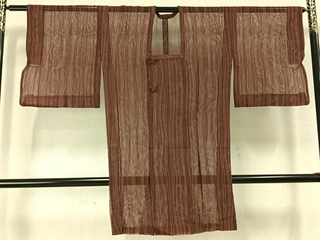 平和屋着物▽道行コート スリーシーズン 春夏秋 塵除け 変わり縞 正絹 逸品 AABC3897fy