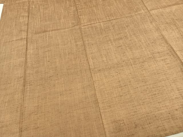 平和屋着物▽上質な紬 単衣 霞文 正絹 逸品 AABC3926fy