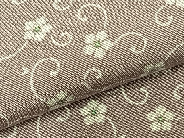 平和屋着物▽上質な小紋 単衣 花唐草文 正絹 逸品 AABC3937fy