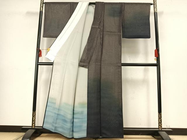 平和屋着物▽訪問着 無双 紗袷 紗×紗 霞文 正絹 逸品 AABC3953fy