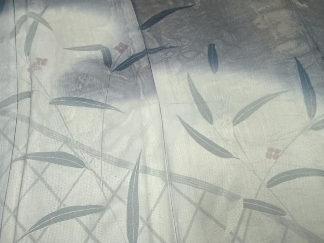 平和屋着物▽訪問着 無双 紗袷 紗×絽 草花文 正絹 逸品 AABC3959fy