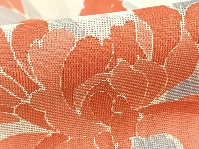 平和屋着物▽訪問着 無双 紗袷 紗×紗 手描き 草花文 正絹 逸品 AABC3990fy