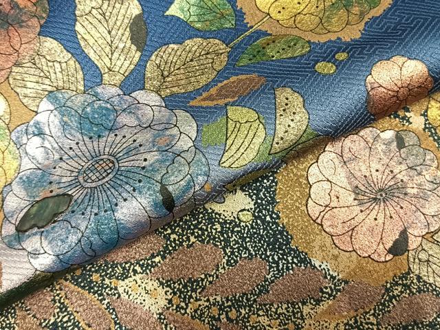 平和屋着物▽訪問着 単衣 辻が花 暈し染め 正絹 逸品 AABC4003fy