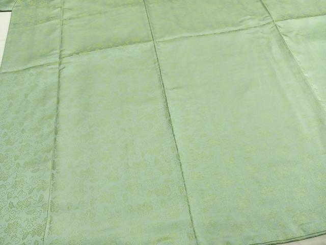 平和屋着物▽上質な小紋 単衣 唐草文 正絹 逸品 AABC4012fy