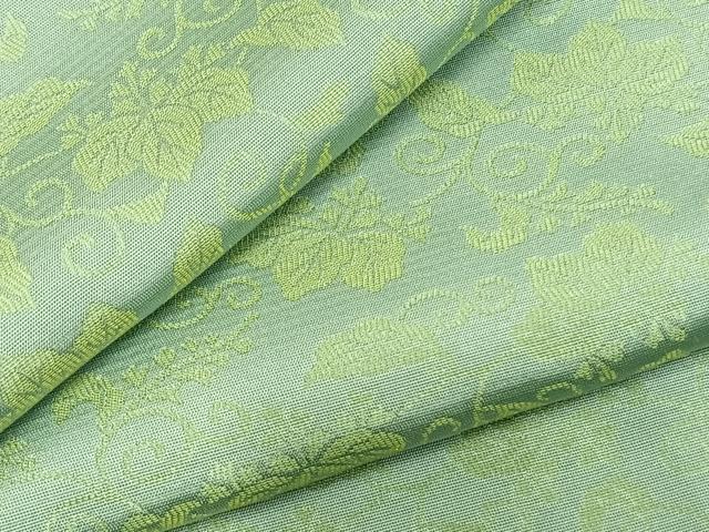 平和屋着物▽上質な小紋 単衣 唐草文 正絹 逸品 AABC4012fy