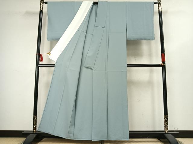 平和屋着物▽上質な色無地 単衣 秘色色 正絹 逸品 未使用 AABC4014fy