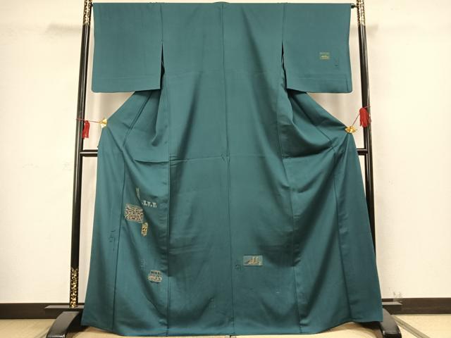 平和屋着物▽訪問着 単衣 壁画文様 金彩 正絹 逸品 AABC4084fy