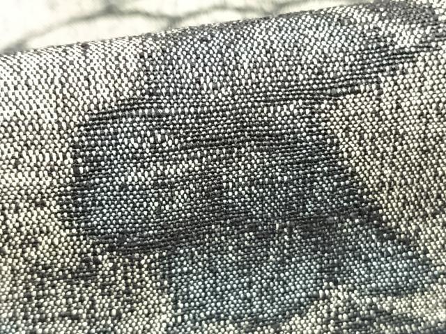 平和屋着物▽上質な紬 単衣 色紙風景花文 正絹 逸品 AABC4088fy