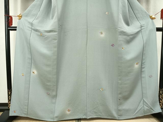 平和屋着物▽訪問着 単衣 手描き 宝尽くし文様 暈し染め 正絹 逸品 AABC4094fy