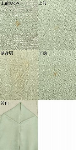 平和屋着物▽訪問着 単衣 駒刺繍 枝花文 銀彩 正絹 逸品 AABC4110fy