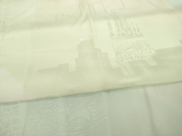 平和屋着物●長襦袢 無双仕立て 風景文 暈し染め 正絹 逸品 AABC4145ck