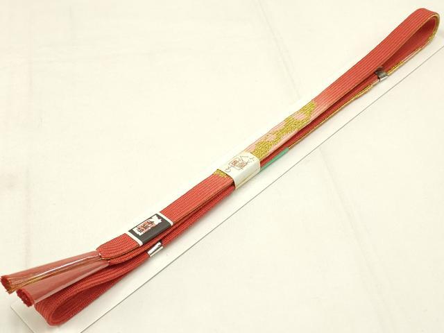 平和屋本店●和装小物 帯締め・帯揚げセット 高麗組 綾出し 泥箔 金糸 金彩 逸品 未使用 AABC4258ay