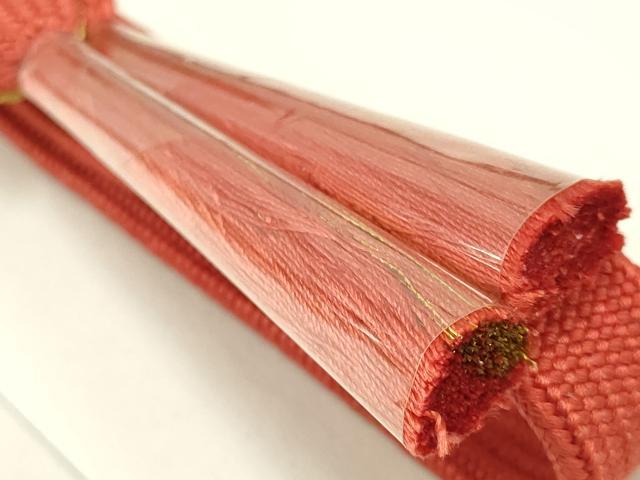 平和屋本店●和装小物 帯締め・帯揚げセット 高麗組 綾出し 泥箔 金糸 金彩 逸品 未使用 AABC4258ay