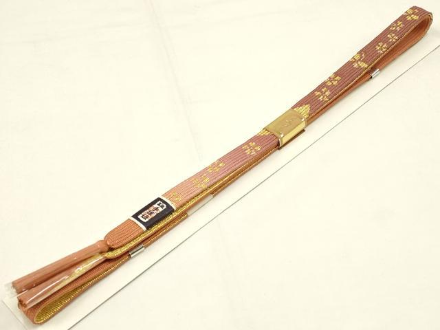 平和屋本店●和装小物 帯締め・帯揚げセット 高麗組 綾出し 芝文 暈し染め 金糸 金銀彩 鬼しぼ縮緬 逸品 未使用 AABC4264ay