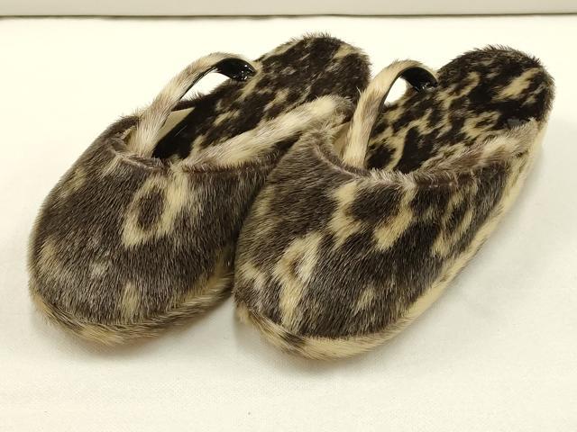 平和屋着物●和装小物 和装草履 防寒草履 アザラシ あざらし 逸品 AABC4317ay