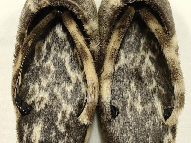 平和屋着物●和装小物 和装草履 防寒草履 アザラシ あざらし 逸品 AABC4317ay