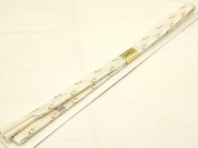 平和屋着物●和装小物 帯締め・帯揚げセット 礼装用 柄絞り 松 金糸 金彩 逸品 未使用 AABC4385ay