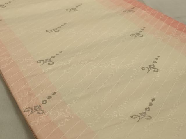 平和屋着物◎両面六通柄袋帯 唐織 孔雀花文 金銀糸 正絹 逸品 AABC4410ou