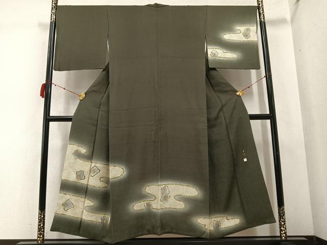 平和屋着物●訪問着 作家物 林淳一 破れ色紙エ霞文 暈し染め 金彩 正絹 逸品 AABC4501ph