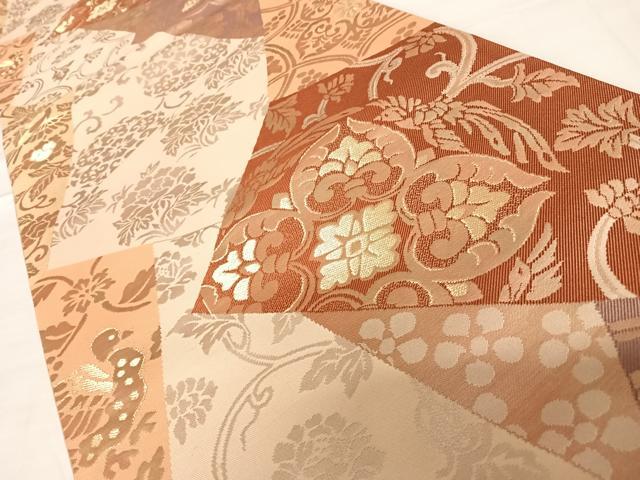 平和屋着物◎六通柄袋帯 切嵌花鳥文 金糸 正絹 逸品 AABC4712yx