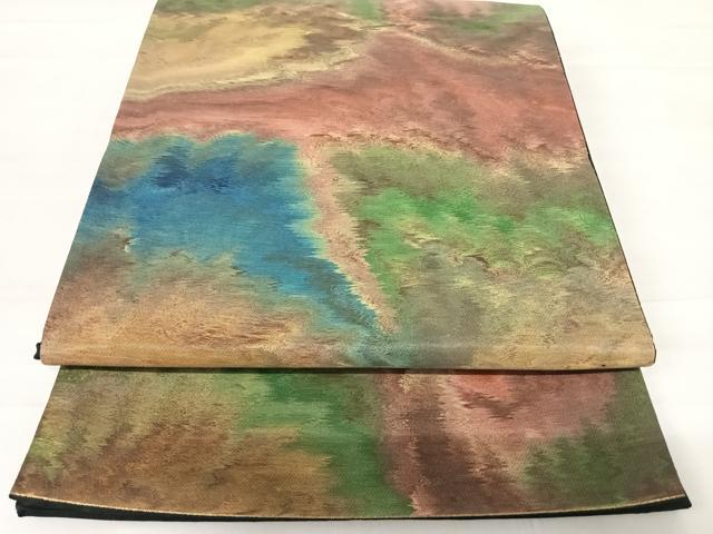 平和屋着物◎六通柄袋帯 霞文 正絹 逸品 AABC4756yx