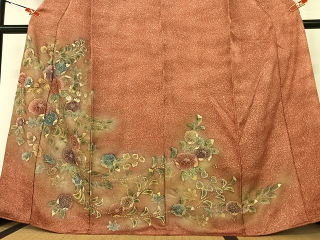 平和屋着物●訪問着 辻が花 絞り 暈し染め 金彩 正絹 逸品 AABC4816zg