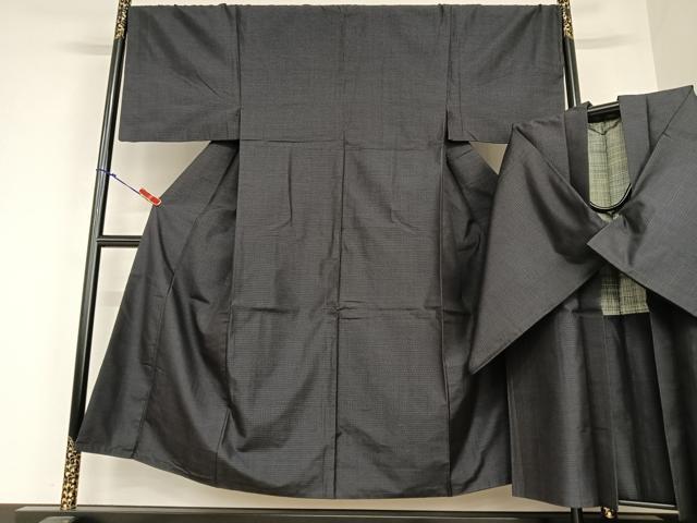 平和屋着物●男性 本場大島紬 アンサンブル 亀甲文 正絹 逸品 AABC4849zg