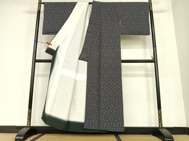 平和屋着物●上質な小紋 変わり市松丸文 健勝苑扱い 正絹 逸品 AABC4894zg