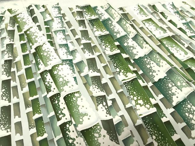平和屋着物●豪華黒留袖 友禅作家物 雪持ち竹林文 正絹 逸品 AABC5103zg