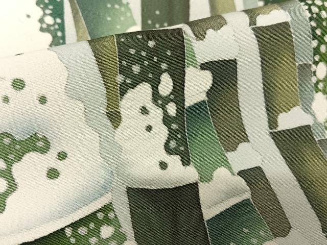 平和屋着物●豪華黒留袖 友禅作家物 雪持ち竹林文 正絹 逸品 AABC5103zg