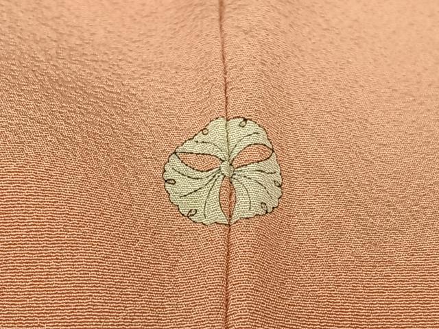 平和屋着物●上質な色無地 甚三紅色 正絹 逸品 AABC5128zg